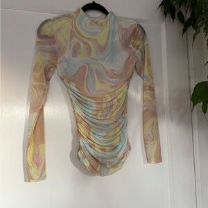 AFRM Los Angeles Pastel Mesh Top